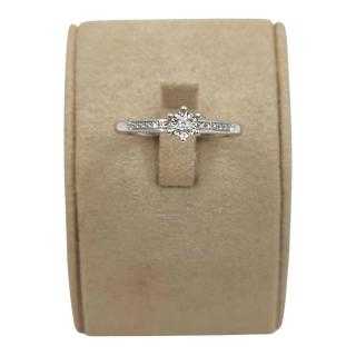 Bague Or Blanc 18 Ct & Diamants