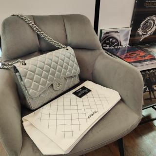 Sac à main Chanel Jumbo silver