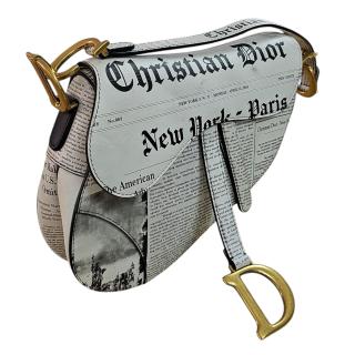 CHRISTIAN DIOR Saddle Bag Newspaper