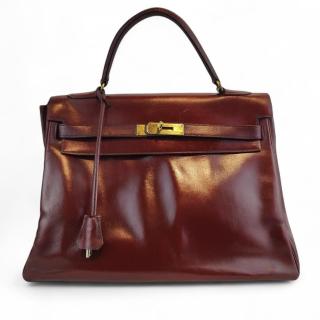 Sac à main Hermès Kelly 32 Bordeau