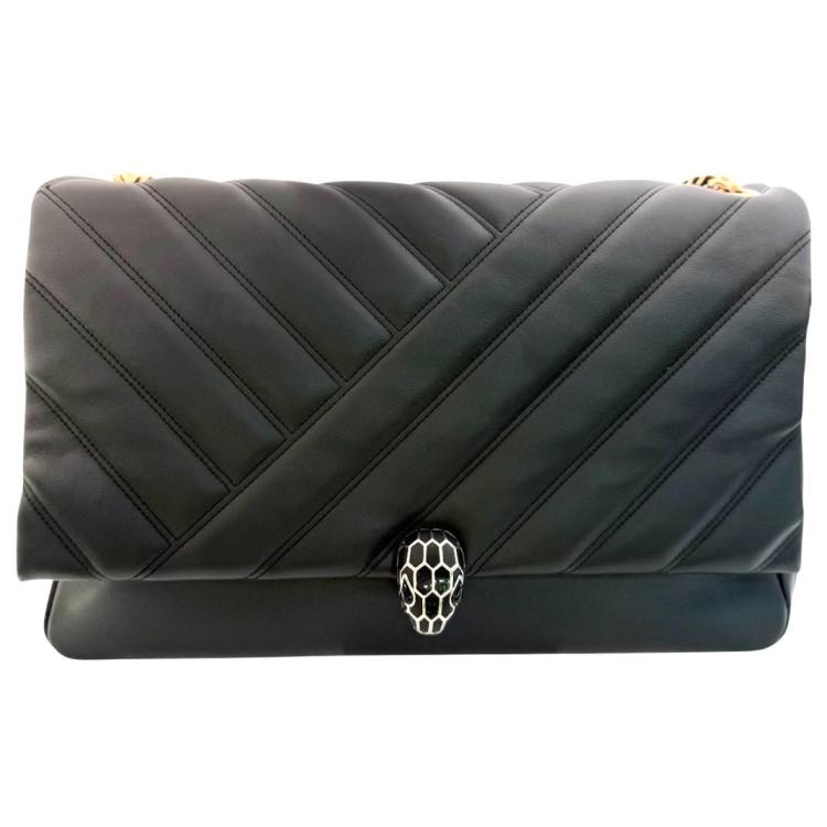 Sac Bvlgari Serpenti Cabochon Moyen en Cuir