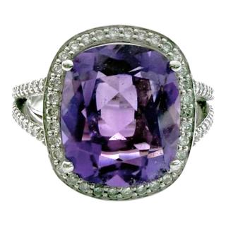 Bague Meylan Or 18ct Améthyste & Diamants