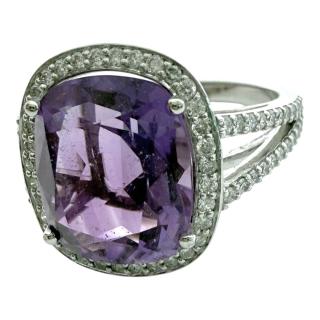 Bague Meylan Or 18ct Améthyste & Diamants