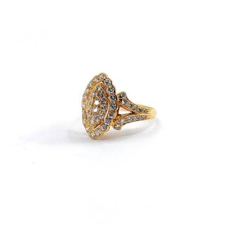Bague Cartier « Marquise » Or Jaune 18k & Diamants