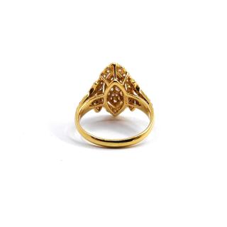 Bague Cartier « Marquise » Or Jaune 18k & Diamants