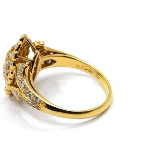 Bague Cartier « Marquise » Or Jaune 18k & Diamants