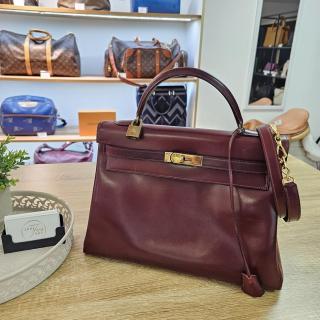 Sac à main Hermès Kelly 32 Bordeaux