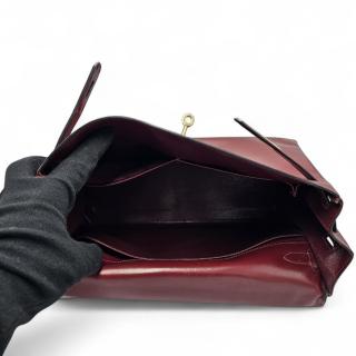 Sac à main Hermès Kelly 32 Bordeaux