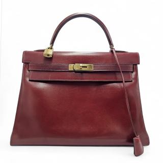 Sac à main Hermès Kelly 32 Bordeaux