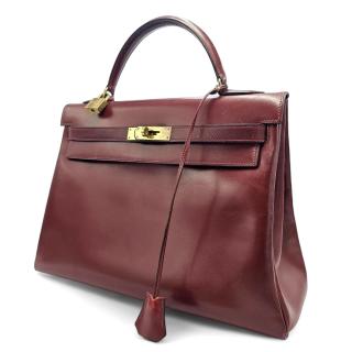 Sac à main Hermès Kelly 32 Bordeaux