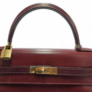 Sac à main Hermès Kelly 32 Bordeaux