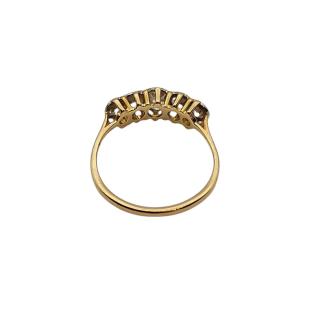 BAGUE OR JAUNE 18 CT ET DIAMANTS