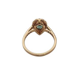 Bague Or Rose 18 Ct Tourmaline et Diamants