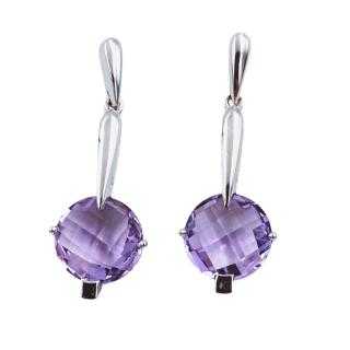 Boucles d'Oreilles Or Blanc 18 Ct