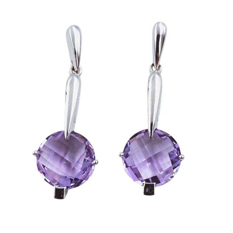 Boucles d'Oreilles Or Blanc 18 Ct