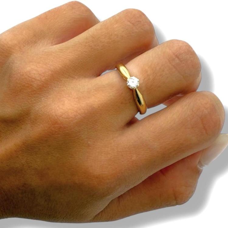 Bague Solitaire Or 18ct