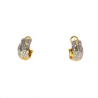 Boucles d’Oreilles Or Jaune 18k & Diamants