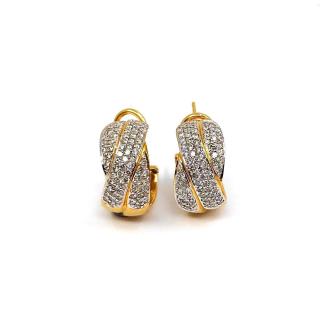 Boucles d’Oreilles Or Jaune 18k & Diamants
