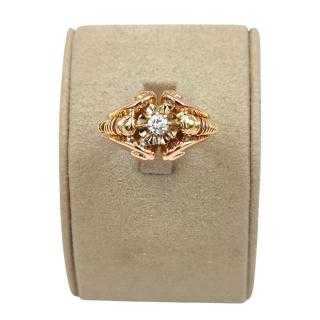 Bague Or Rose 18 Ct & Diamant