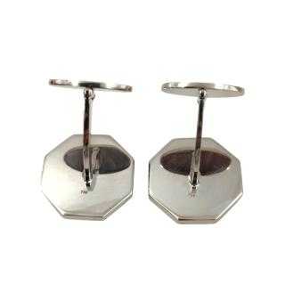 Boutons de Manchette Or Blanc 18 Ct