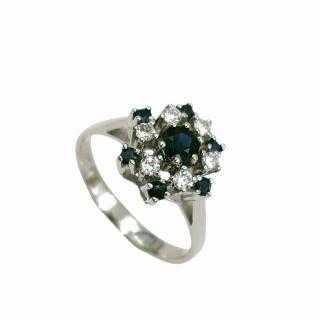 Bague Or Blanc 18 Ct & Diamants