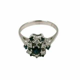 Bague Or Blanc 18 Ct & Diamants