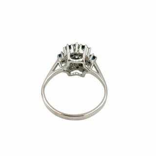 Bague Or Blanc 18 Ct & Diamants