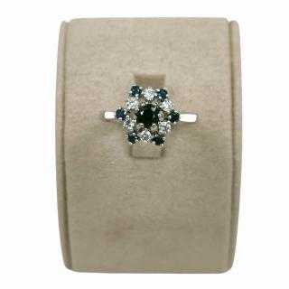 Bague Or Blanc 18 Ct & Diamants