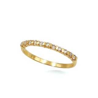 Bague Or Jaune 18 Ct & Diamants