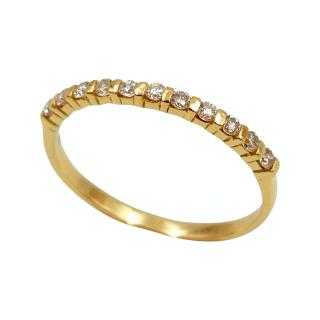 Bague Or Jaune 18 Ct & Diamants