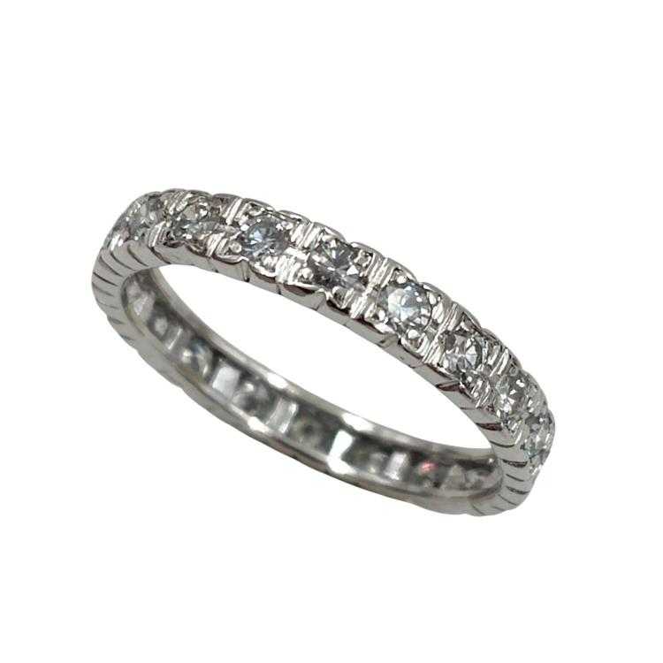 Bague Or Blanc 18 Ct & Diamants