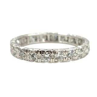Bague Or Blanc 18 Ct & Diamants