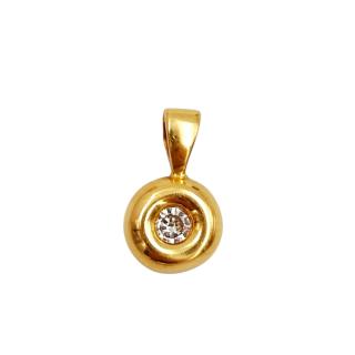 Pendentif Or Jaune 18 Ct & Diamant