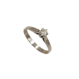 Bague Or Blanc 18 Ct & Diamant