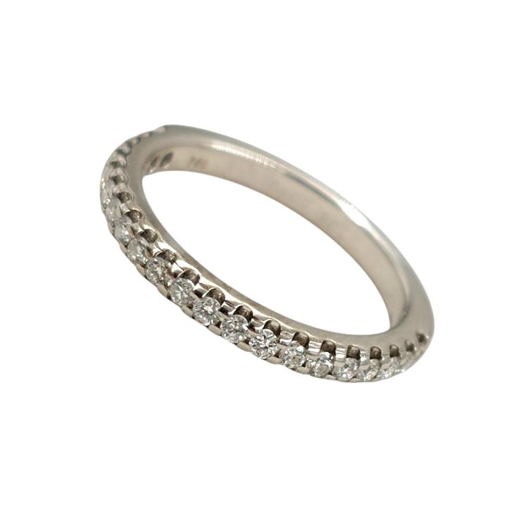 Bague Or Blanc 18 Ct & Diamants