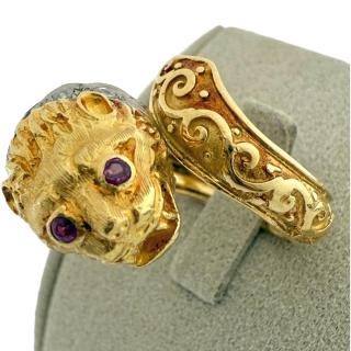 Bague LALAoUNIS Or 18Ct Diamants & Rubis