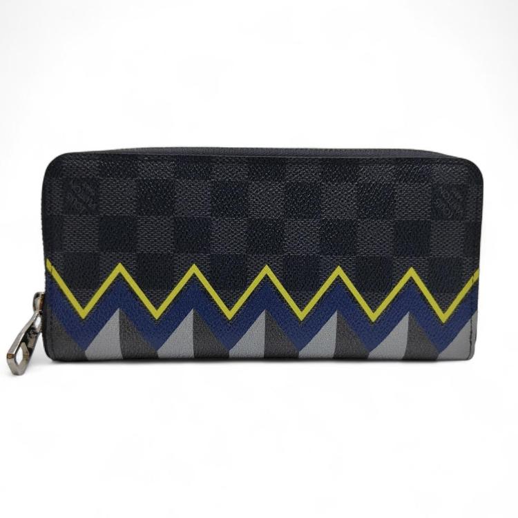 Portefeuille Louis Vuitton Damier Graphite Karakoram Zippy Vertical Wallet