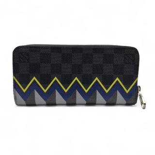 Portefeuille Louis Vuitton Damier Graphite Karakoram Zippy Vertical Wallet