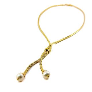 Collier Or jaune 18k & Perles