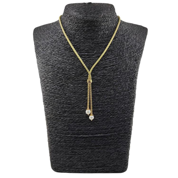 Collier Or jaune 18k & Perles