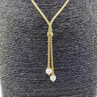 Collier Or jaune 18k & Perles