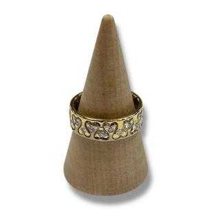 Bague or jaune et blanc 18ct avec diamants