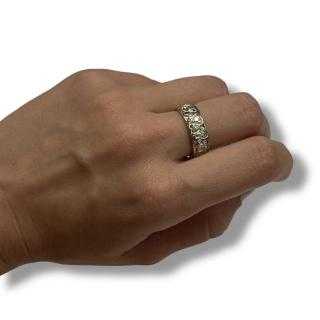 Bague or jaune et blanc 18ct avec diamants