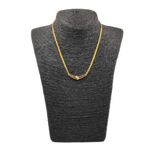 Collier en Or Jaune 18k Rubis & Diamants