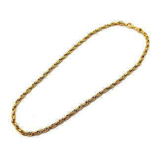 Collier Or Jaune 18k Maille Jaseron