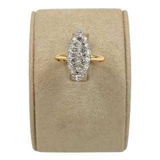 Bague Or Jaune 18 Ct & Diamants