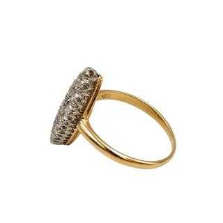 Bague Or Jaune 18 Ct & Diamants