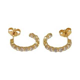 Boucles d'Oreilles Or 18 Ct & Diamants