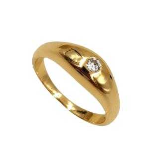 Bague Or Jaune 18 Ct & Diamant