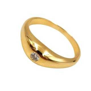 Bague Or Jaune 18 Ct & Diamant